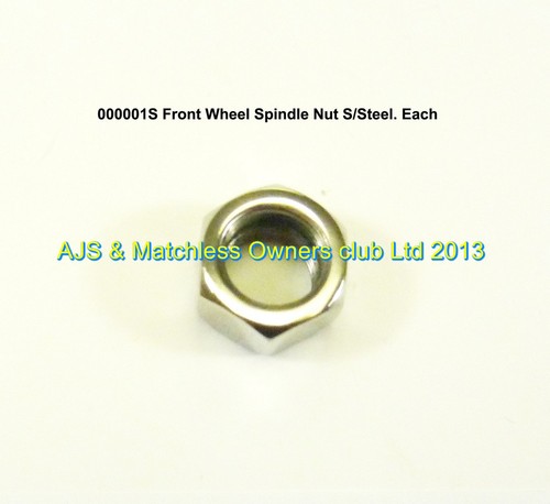 FRONT WHEEL SPINDLE NUT IN  STAINLESS