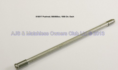 PUSHROD: 500/600 CC TWINS: 1950 ON  REPLACES 014120  8 1/16 LONG