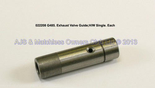 EXHAUST VALVE GUIDE: - 350CC 1954-61 EXHAUST; 500CC 1954-59 EXHAUST. 022208 REPLACES 021185