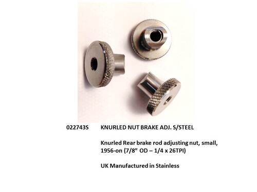 KNURLED NUT BRAKE ADJ. S/STEEL