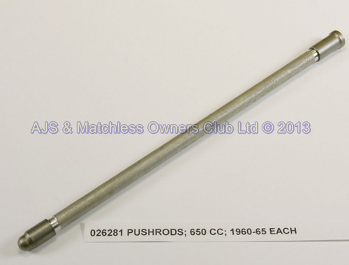 PUSHRODS: 650 CC TWINS 1960 ONWARDS  8 5/8 LONG